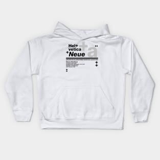 Helvetica Neue Retro Typeface Design Kids Hoodie